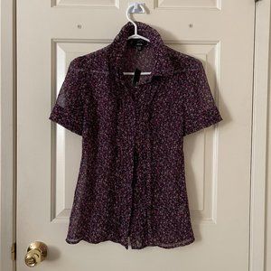 NWT Jacob Sheer Floral Shirt Size XS